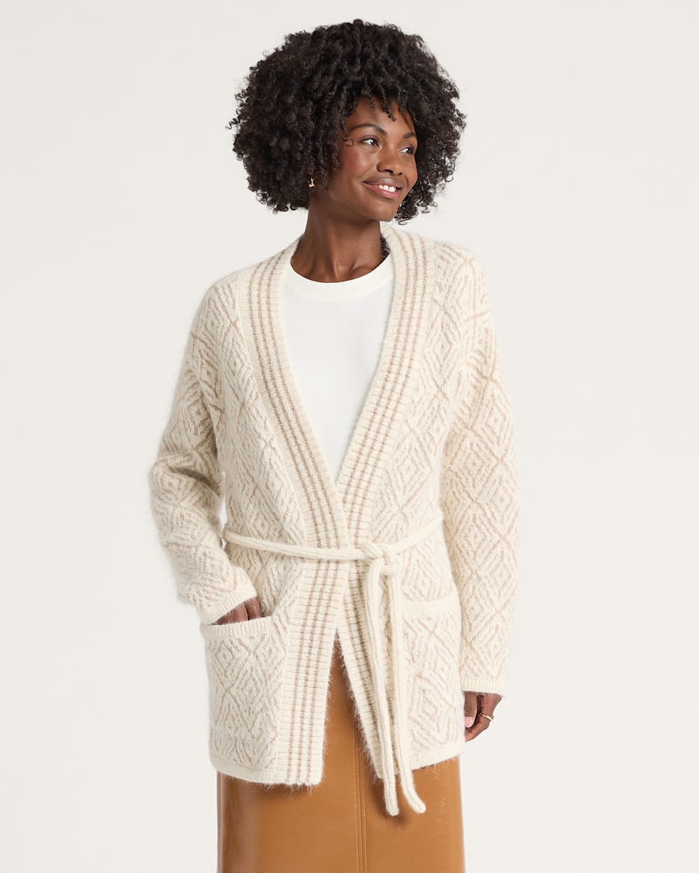 Textured Alpaca Cardigan